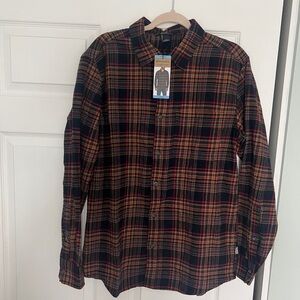 Men’s flannel shirt size large, NWT, Eddie Bauer, multi color plaid